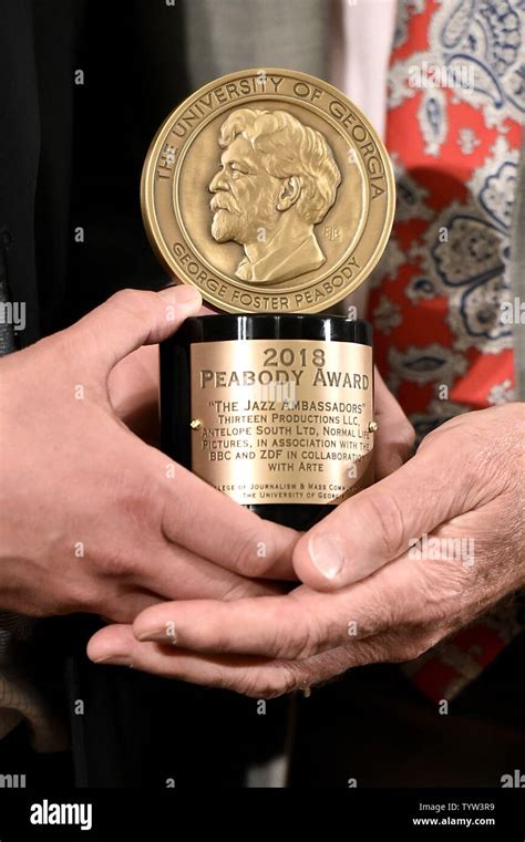 A peabody award is pictured in the press room of the 78th Annual ...