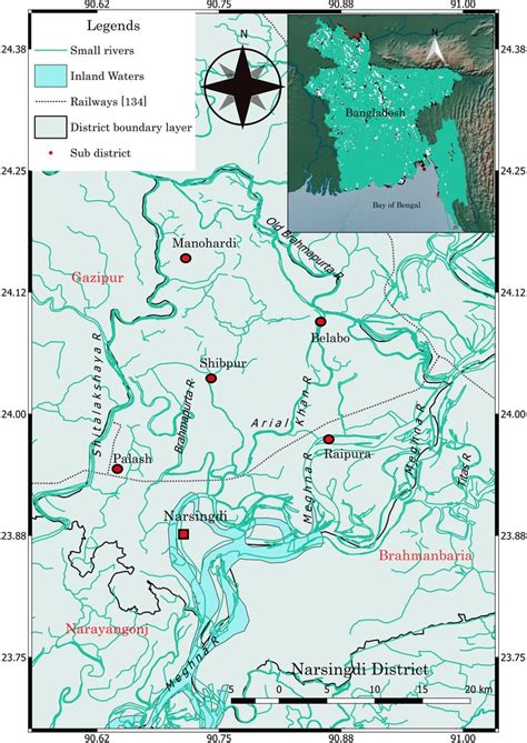 Map of Narsingdi District, created by: Ruhul Amin Emon, Institute Of ...