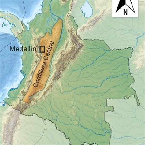 (a) Location of Medellín within Colombia and the Cordillera Central;... | Download Scientific ...