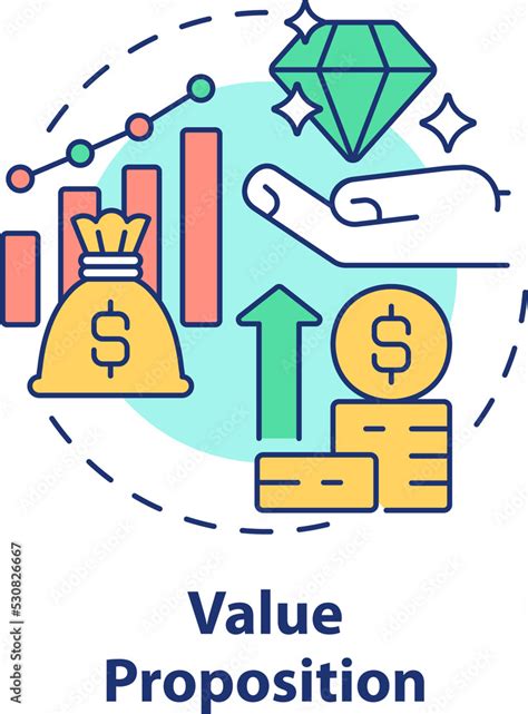 Value proposition concept icon. Company budgeting method. Valued ...