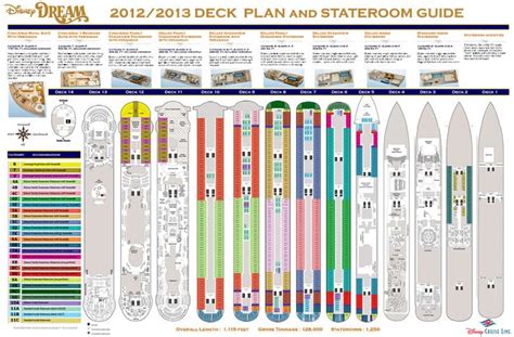 Disney Dream deck plan and stateroom reference chart | Disney dream cruise ship, Disney dream ...