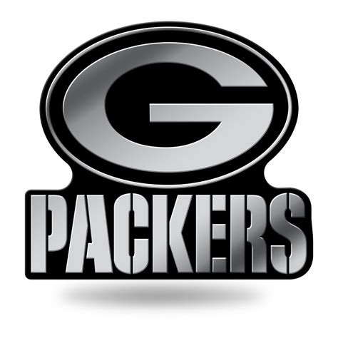 Green Bay Packers Logo 3D Chrome Auto Decal Sticker Truck Car Rico 3x3 ...