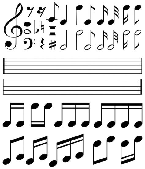 Free Vector | Music notes and line paper template