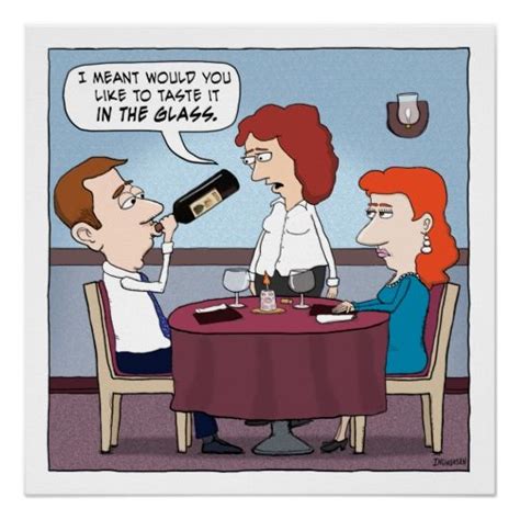 Funny Restaurant Wine Chugger Poster | Zazzle.com in 2021 | Cartoon jokes, Funny cartoons, Clean ...