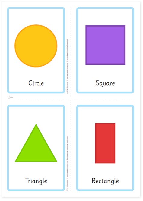 Free shape flashcards for kids - Totcards