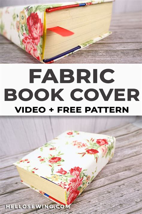 DIY Fabric Book Cover (Free pattern and tutorial) | Fabric book covers, Fabric book, Quilt book ...