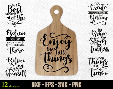 12 Motivation Svg Bundle Cutting Board Design SVG Kitchen - Etsy Nederland