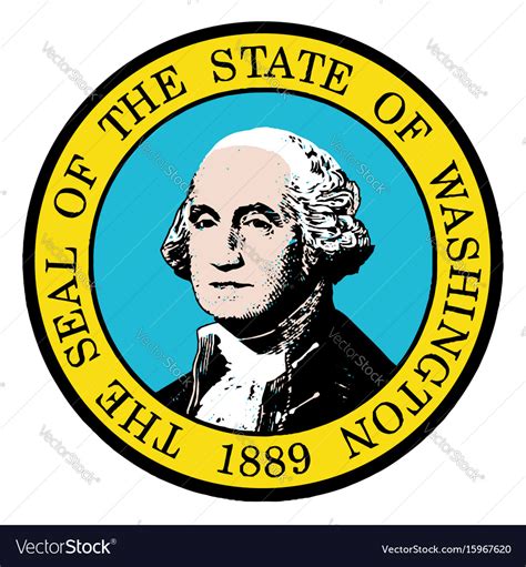 Washington state seal Royalty Free Vector Image