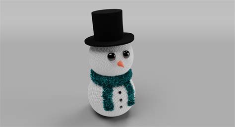 3D model knitted snowman christmas decoration - TurboSquid 1348099