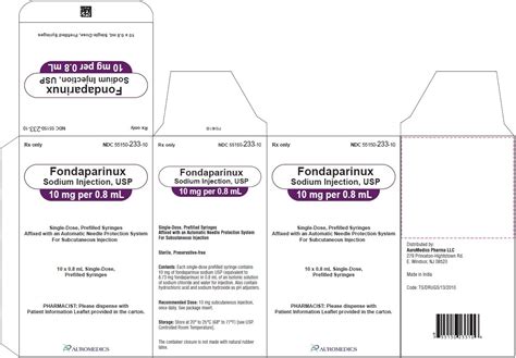 Fondaparinux Sodium: Package Insert - Drugs.com