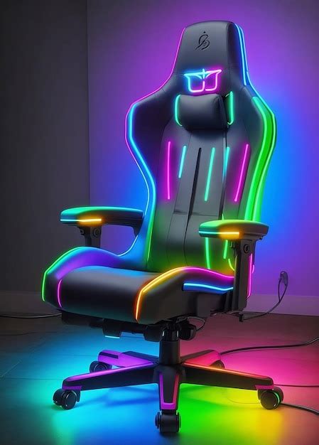 Premium AI Image | RGB Gaming Chair