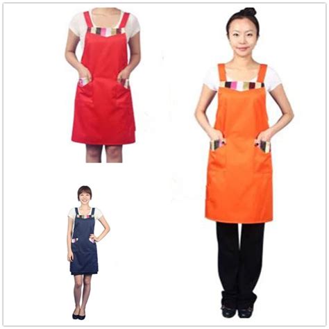 Unisex Women Men Pocket Adjustable Aprons Cafe Commerical Restaurant Chef Food Service Kitchen ...