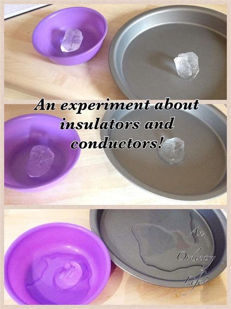 an experiment about insulators and conductors is shown in three different pictures with the ...