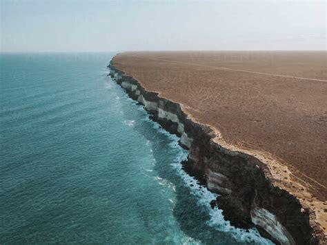 Aerial view of the cliffs at the Great Australian Bight, South ...