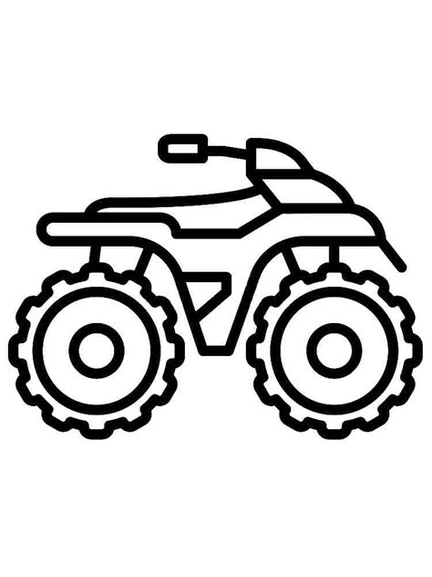 Simple ATV coloring page - Download, Print or Color Online for Free