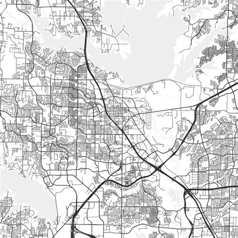 Lewisville, Texas - Area Map - Light | HEBSTREITS Sketches | Area map, Lewisville, Light