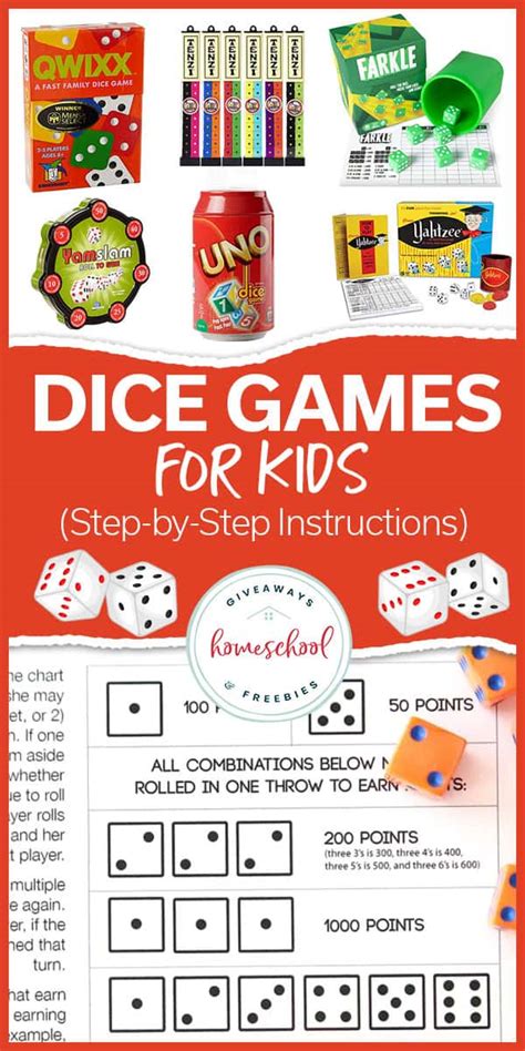 Dice Games for Kids with Step-by-Step Instructions