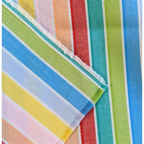 Vintage Rainbow Stripes Fabric Dimity-like Woven Synthetic Blend Pastel Colors Cute Vintage ...