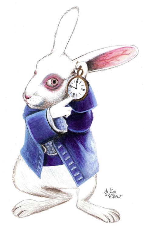 White Rabbit Alice In Wonderland Drawing at PaintingValley.com | Explore collection of White ...