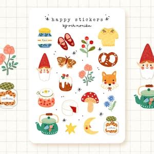Magical Forest Stickers Cottagecore Stickers Sticker Sheet - Etsy