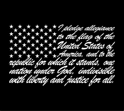 Pledge Of Allegiance American Flag SVG