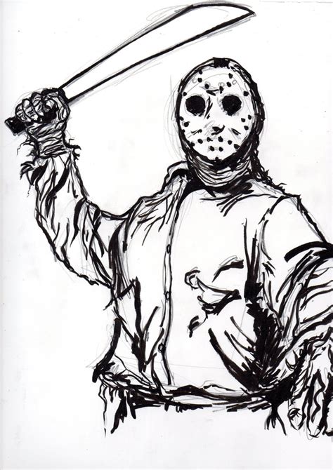 Jason Voorhees Drawing at GetDrawings | Free download