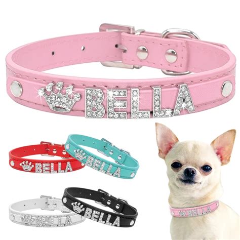 Aliexpress.com : Buy Bling Rhinestone Puppy Dog Collars Personalized Small Dogs Chihuahua Collar ...