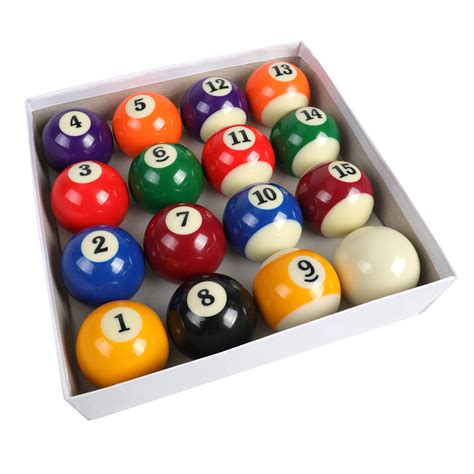 Billiards Pool Table Billiard Ball Standard Size 2-1/4" Full 16 Piece Balls Set | eBay