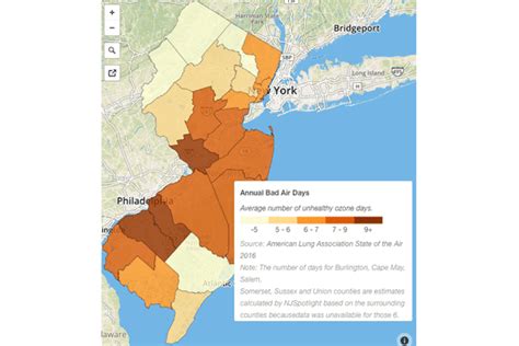 Interactive Map: A Guide to New Jersey’s Bad Air Days | NJ Spotlight News