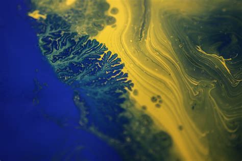 Digital paint, Fractal, Yellow, Blue HD wallpaper | Wallpaper Flare