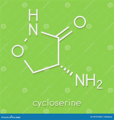 Cycloserine D-cycloserine Tuberculosis Drug Molecule. Skeletal Formula ...