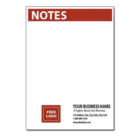 Personalized Notepads With Logo - Custom Printed | DesignsnPrint