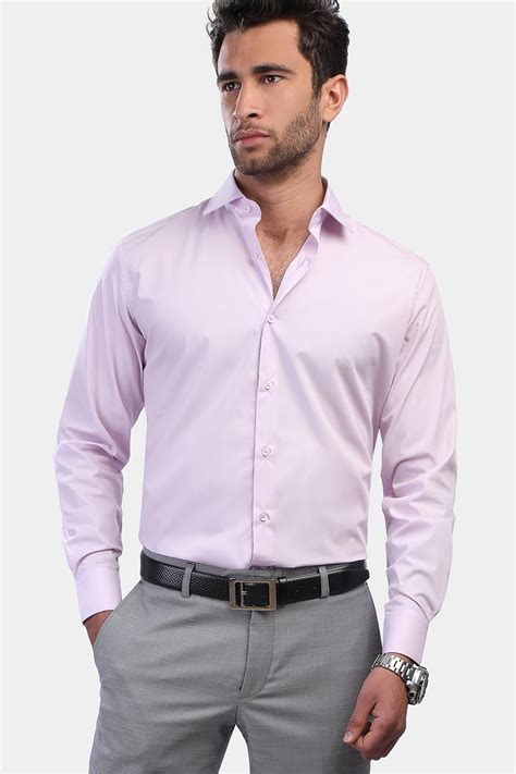 Regular Fit Shirt Light Purple - TiE HOUSE