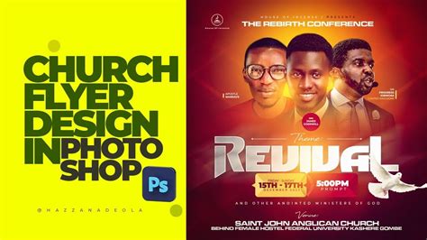 How To Design Elegant Church Flyer In Photoshop | Step By Step Tutorial ...