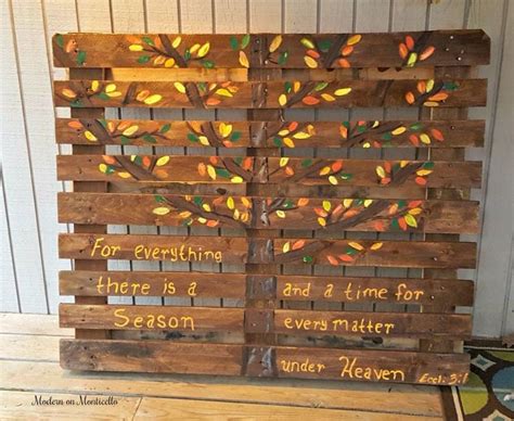 fall themed painted pallet sign | Pallet painting, Painted pallet signs, Diy pallet projects