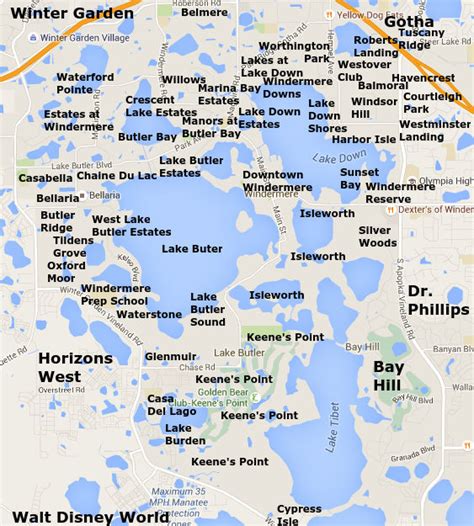 Map Of Windermere Florida | Florida Map 2018