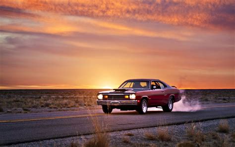 Fondos de Pantalla Plymouth Cielo Carreteras Amaneceres y atardeceres duster Coches descargar ...