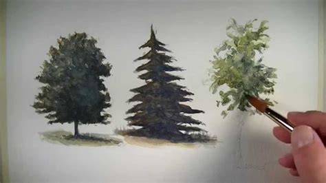 How to Paint Trees with Watercolor - YouTube