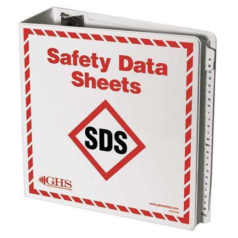 Ghs Safety SDS Binder, With A-Z Dividers GHS1049 | Zoro