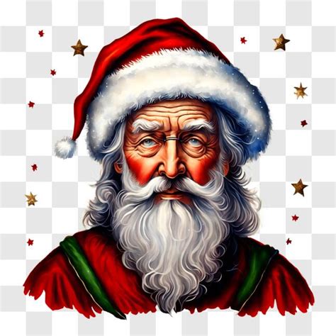 Download Festive Portrait of Santa Claus with Reindeer Antlers PNG ...