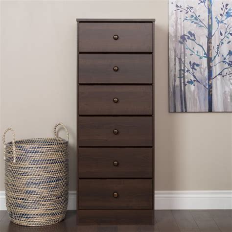 Prepac Astrid 6-Drawer Tall Chest, Rich Espresso - Walmart.com - Walmart.com