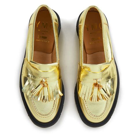 Ymc Women's Solovair Leather Tassel Loafers in Gold | Lyst