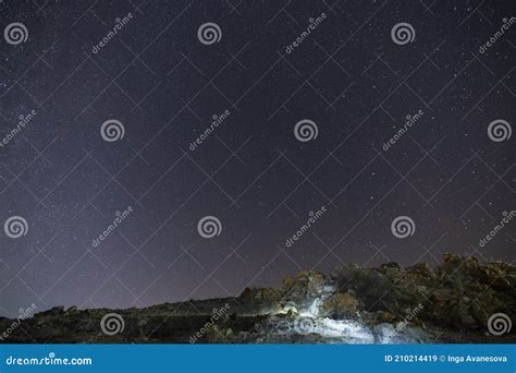 Beautiful Blue Starry Sky. Night Photography, Astronomical Background Stock Image - Image of ...