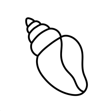 Seashell Clipart Black And White