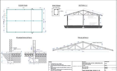 1000 Broilers Poultry House Design Drawing | House design drawing ...