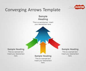 Free Converging Arrows PowerPoint Template & Presentation Slides