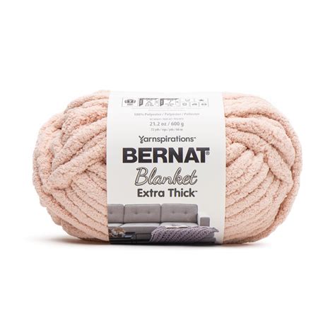 Bernat® Blanket Extra Thick™ #7 Jumbo Polyester Yarn, Pink Dust 21.2oz/600g, 72 Yards - Walmart.com