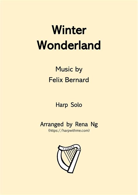 Michael Buble - Winter Wonderland (Harp Solo) Sheets by Harp With Me