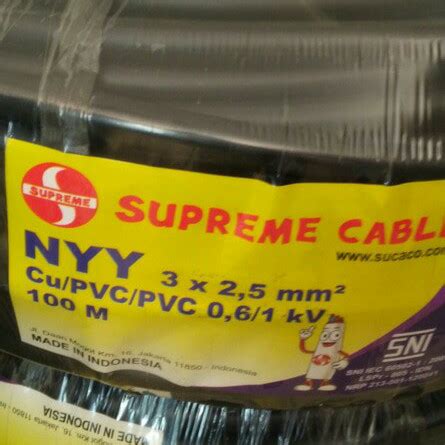 Jual KABEL NYY 3x2,5 mm Supreme @100 m / NYY 3x2.5 mm Supreme / NYY 3 x ...