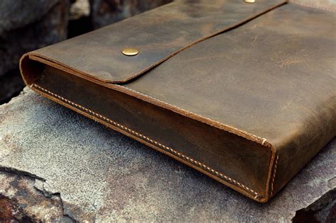 Personalized vintage leather document holder case folder A4 / | Etsy ...